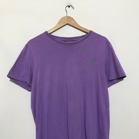 Vintage 90s Purple Polo Ralph Lauren Plain T Shirt - Medium
