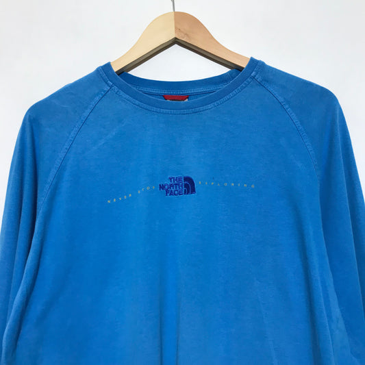 Vintage 00s Blue The North Face Long Sleeve T Shirt - Medium