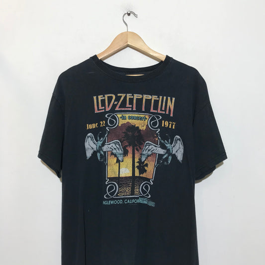 Vintage 00s Black Led Zeppelin Graphic T Shirt - Large