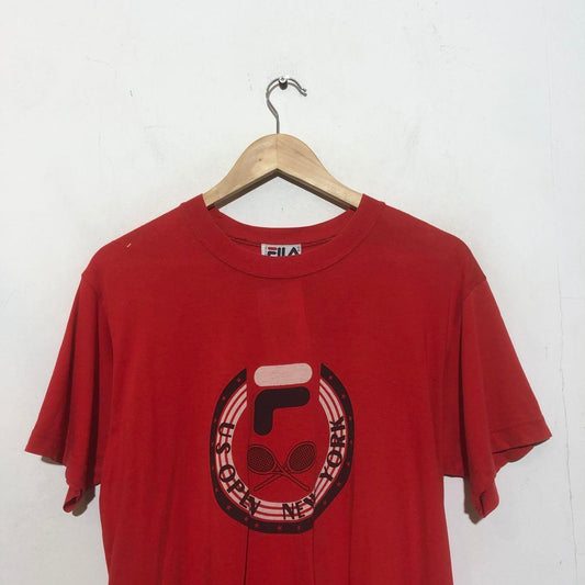 Fila Vintage 90s Red T Shirt - M