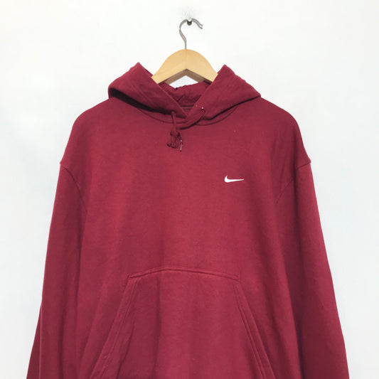 Vintage 00s Red Nike Hoodie Sweatshirt - Medium
