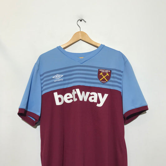 2019-2020 West Ham Shirt Umbro Home Kit Hines - XL