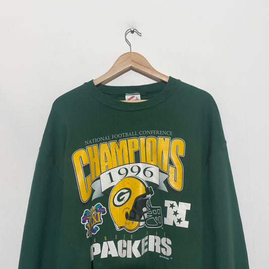 Vintage 90s Greenbay Packers 1996 Champions Sweatshirt - Large