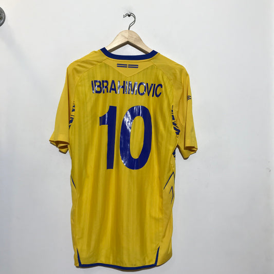 Vintage 2010-2011 Sweden Shirt Zlatan Ibrahimovic Home Kit Umbro - Medium