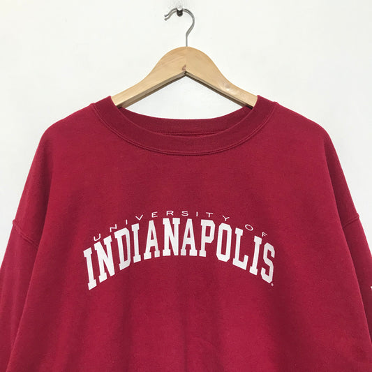 Vintage Red University of Indianapolis Sweatshirt - Large